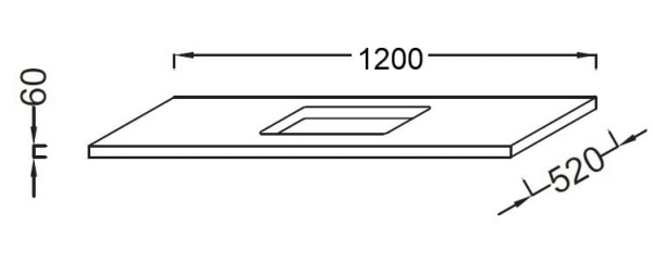 Столешница для раковины Jacob Delafon Parallel EB53-1200-E10