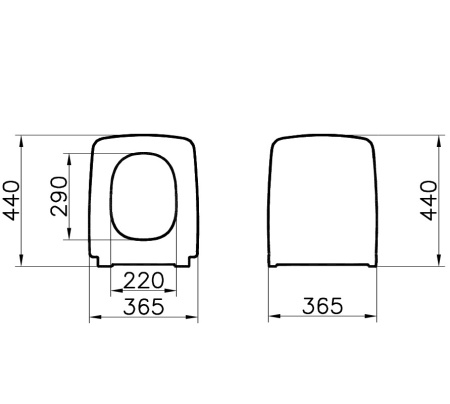 Крышка-сиденье Vitra Metropole тонкое, черный, микролифт, 122-083-009