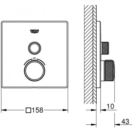 Термостат для душа Grohe SmartControl 29123 DC0 (29123DC0) суперсталь