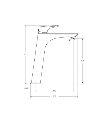 Смеситель для раковины BelBagno MARINO-LMC-CRM-W0
