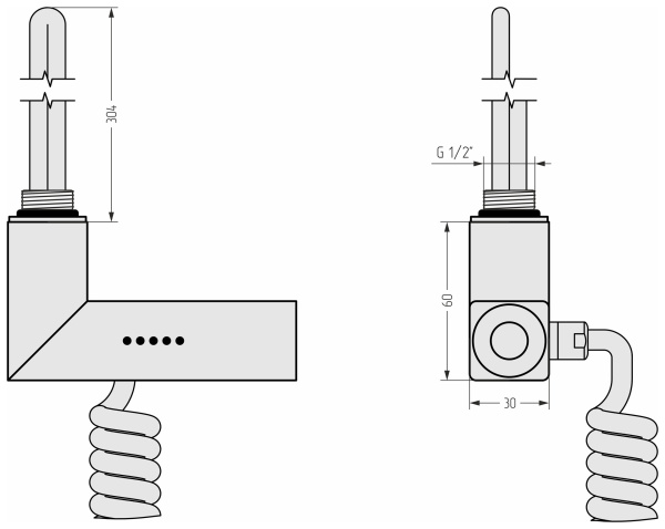 Модуль электрический МЭМ CUBE Сунержа левый 31-1517-3007