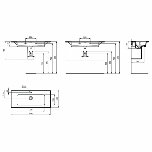 Раковина подвесная Ideal Standard Strada II 104 T300401