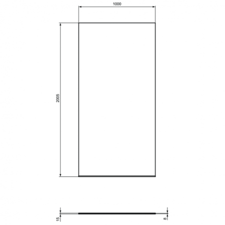Реверсивная фиксированная панель 100 см Ideal Standard I.Life WetRoom Dual, T4875EO