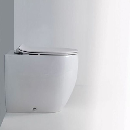 Крышка-сиденье для унитаза Kerasan Flo 319130 микролифт, петли хром