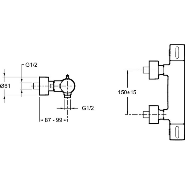 Смеситель для душа Jacob Delafon Cuff E37035-CP