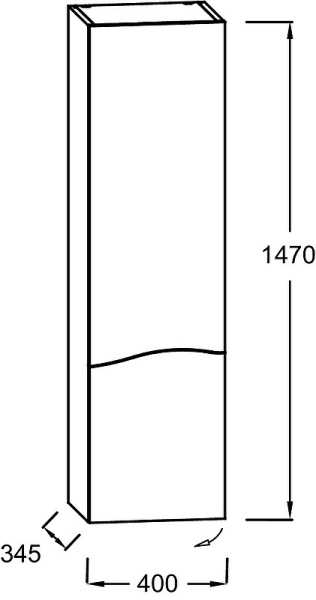 Пенал Jacob Delafon Sherwood 40 L EB1836LRU-P6