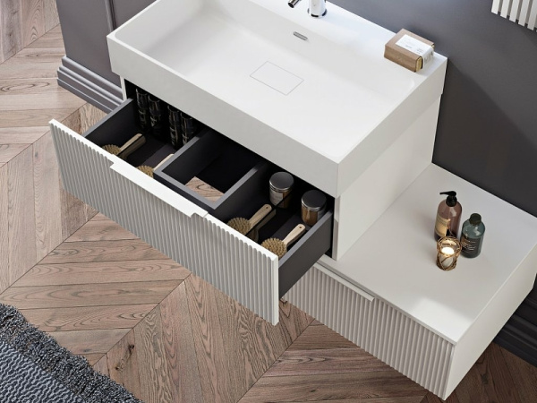 Тумба под раковину Cezares PREMIUM 55416 Plisse Bianco opaco