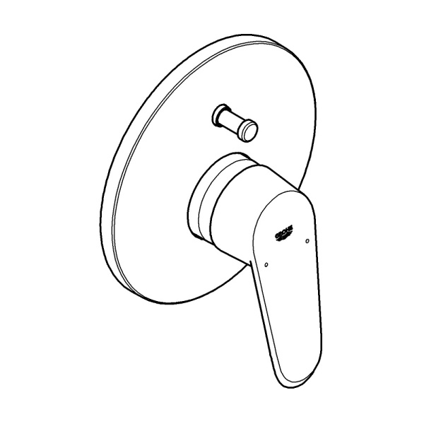 Смеситель для ванны встраиваемый Grohe Eurodisc Cosmopolitan 19548 002 (19548002) хром