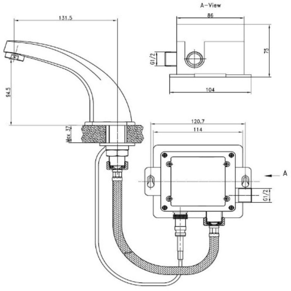Смеситель для раковины KAISER Sensor (38111)