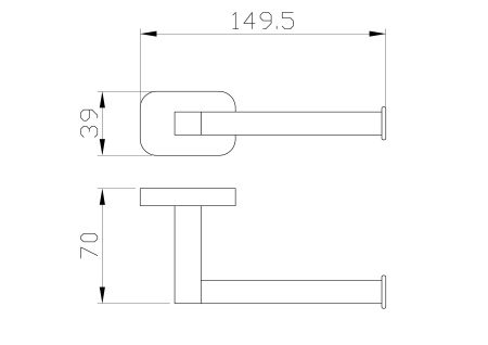 Держатель для туалетной бумаги без крышки WONZON & WOGHAND GRAFFITY, темный графит WW-9316