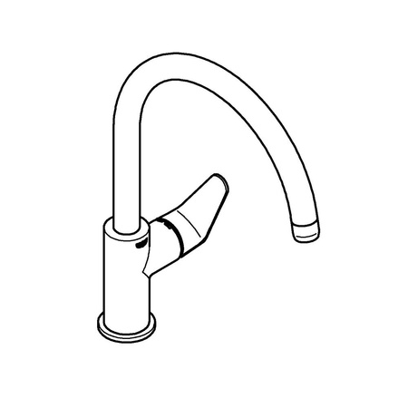 Смеситель однорычажный для мойки Grohe BauCurve 31231 001 (31231001)