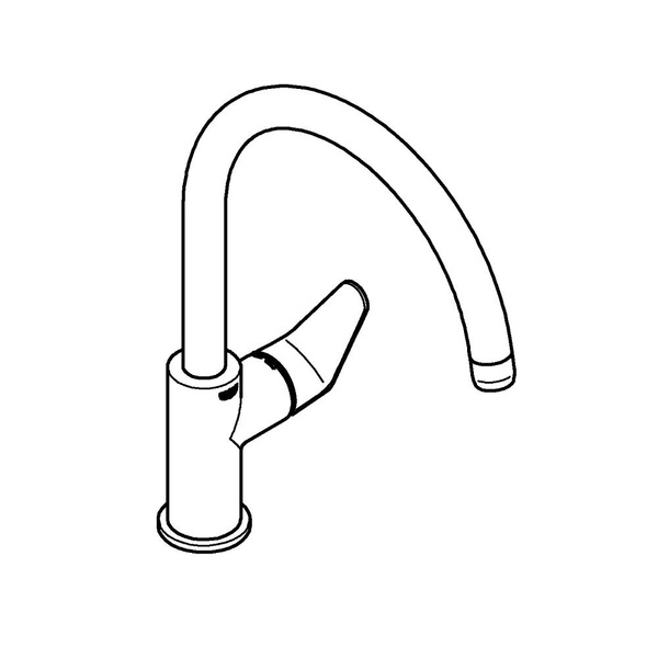 Смеситель однорычажный для мойки Grohe BauCurve 31231 001 (31231001)