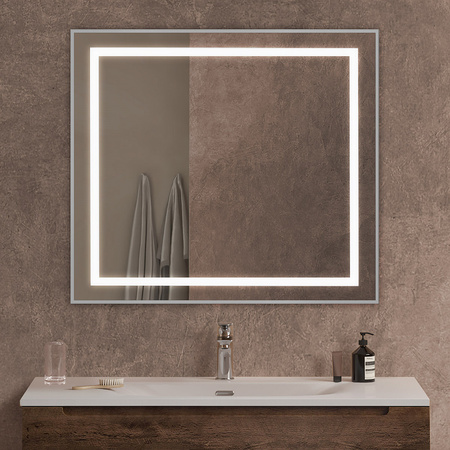 Зеркало (90х80) BelBagno Kraft SPC-KRAFT-900-800-SENS-AL с подсветкой