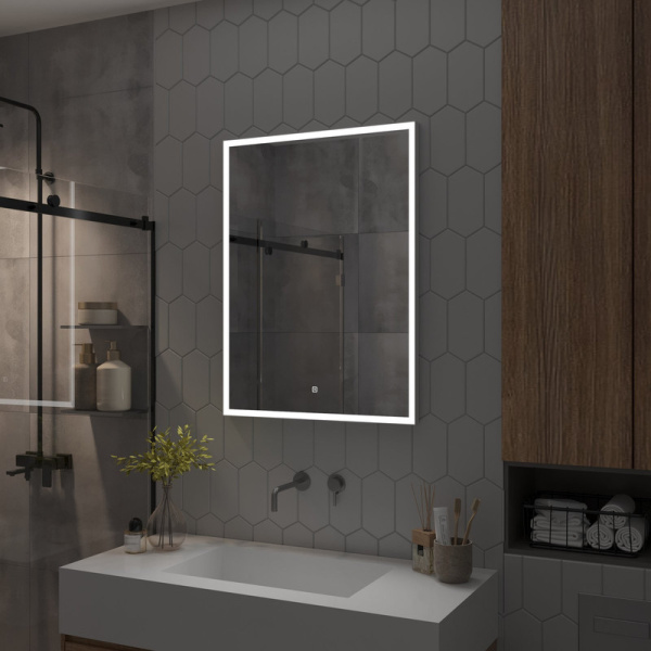 Зеркало с подсветкой (70x100) Continent Frame ЗЛП437