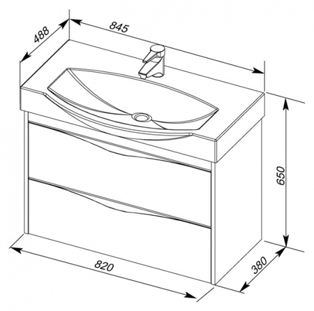 Раковина BelBagno Prospero BB800DAB