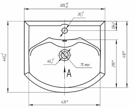 Тумба с раковиной Акватон Ария 50 Н 1A1402K0AA010