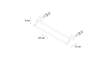 Полотенцедержатель FIXSEN Metra трубчатый 2-ой FX-11102