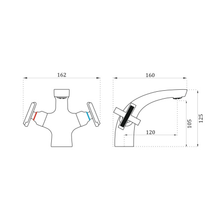 Смеситель для раковины Belz B10832, хром
