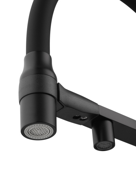 Смеситель для кухни с гибким изливом и подключением фильтра WONZON & WOGHAND, черный матовый WW-88458013-MB Смеситель для кухни с гибким изливом и подключением фильтра WONZON & WOGHAND, черный матовый WW-88458013-MB