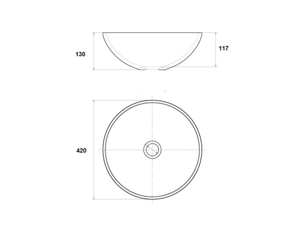 Накладная раковина (42х42) Bronze de Luxe Козетта 4383