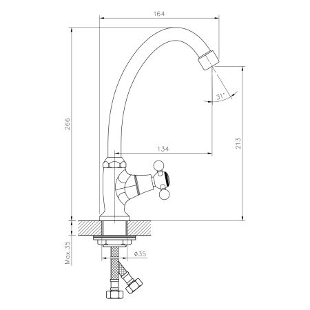 Смеситель для кухни DECOROOM DR54 DR54010