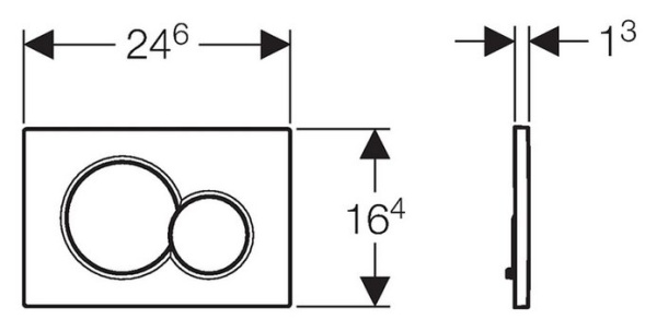 Клавиша смыва Geberit Sigma 01 115.770.FB.5