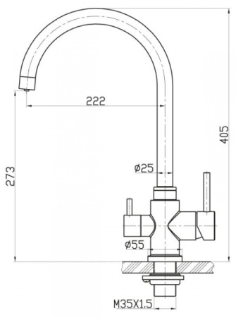 Смеситель для кухни BelBagno NOVA BB-LAM15A-IN