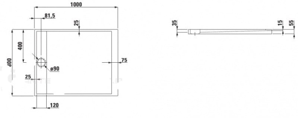 Поддон Laufen Solutions 2.1233.1.000.000.1