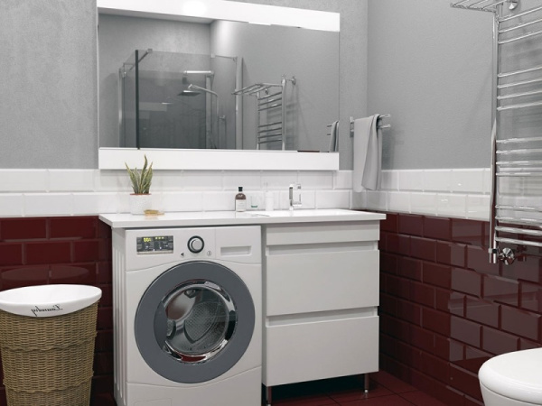 Раковина над стиральной машиной (120х48) Stella Polar Мадлен 120, SP-00000027 правая