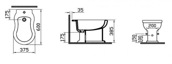 Биде напольное Vitra Efes 6597B003-0068