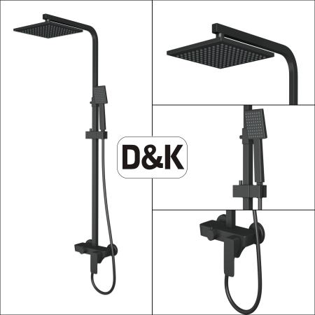 Душевая система D&K Berlin.Technische черный матовый (DA1433725A02)