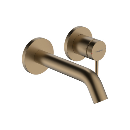 Смеситель для раковины встраиваемый Hansgrohe Tecturis S 73350140 шлифованная бронза
