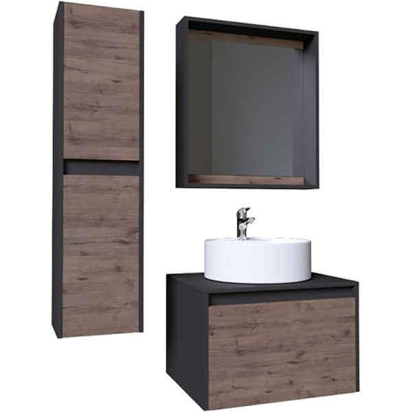 Тумба подвесная Grossman СМАРТ-60 см  106009 веллигтон/графит