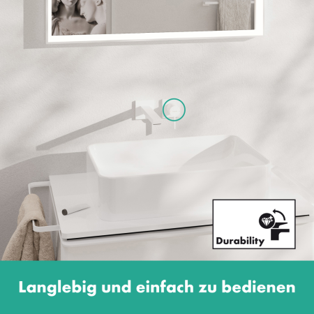 Смеситель для раковины встраиваемый Hansgrohe Tecturis E 73051700 белый матовый