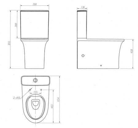 Бачок для унитаза Arrow AS8230D