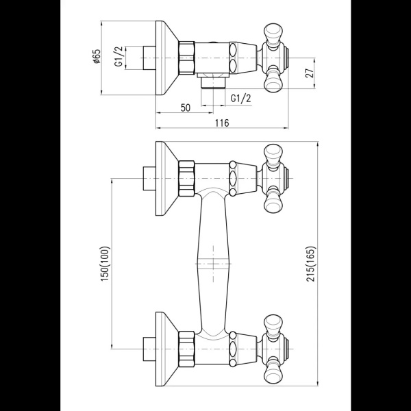 Смеситель для душа Rav Slezak Morava MK180.5B