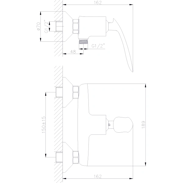 Смеситель для душа  RUSH Island IS6535-63 Смеситель для душа  RUSH Island IS6535-63