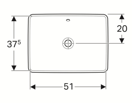 Раковина встраиваемая сверху (55х40) Geberit Variform 500.736.01.2 