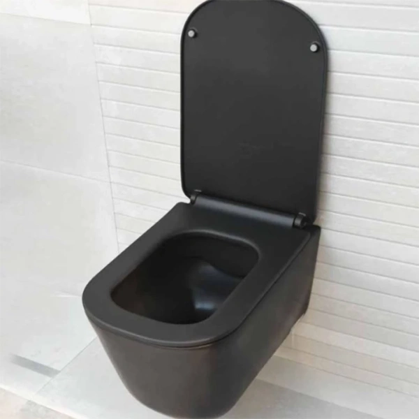 Унитаз подвесной безободковый Kerasan Tribeca 511431 без сиденья, черный матовый