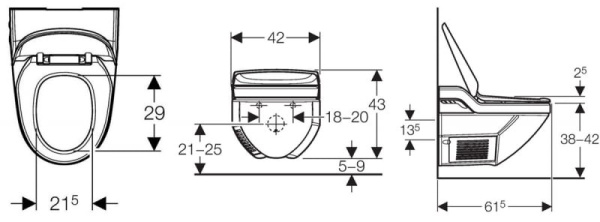 Унитаз-биде подвесной Geberit AquaClean 8000 146.182.11.2