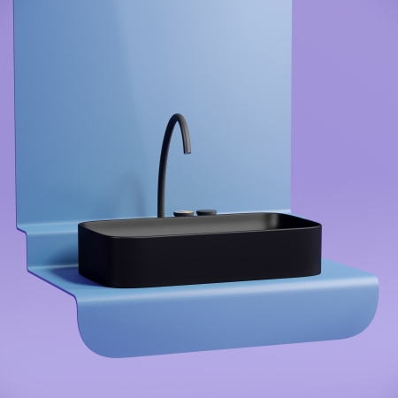 Раковина накладная (70,5х38) Ceramica Nova ELEMENT CN6054MB