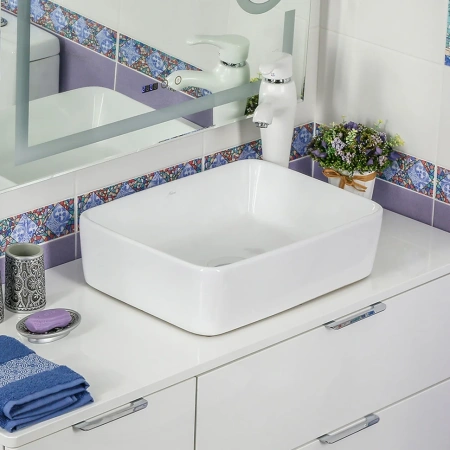 Раковина накладная (48,5х38) Brevita 7050H-805