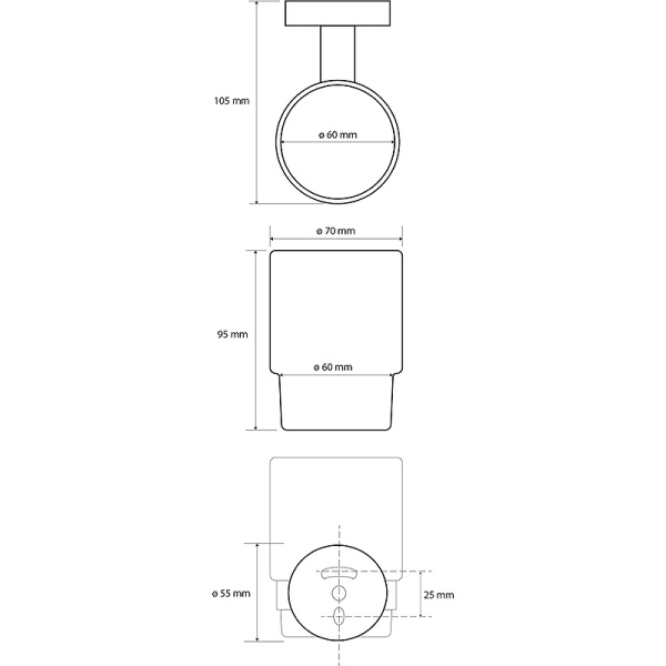 Держатель зубных щеток Bemeta Sablo 160110012