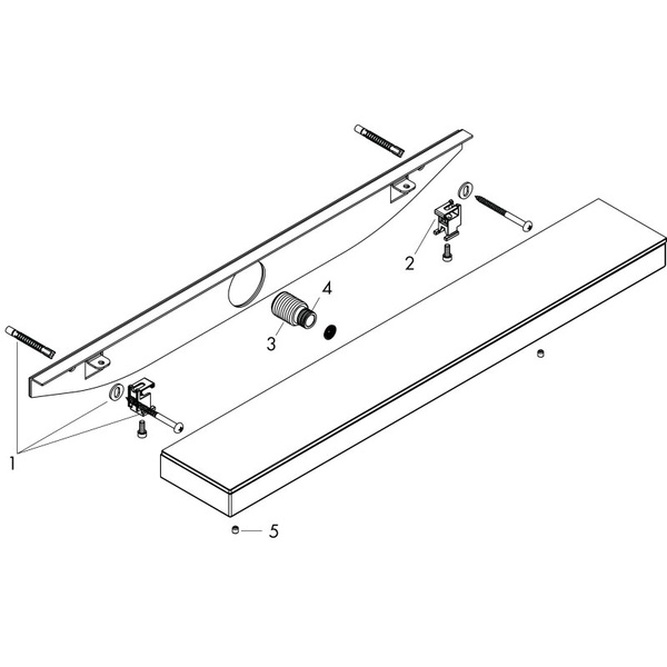 Боковой душ с полкой Hansgrohe Rainfinity 500 1jet 26243990 полированное золото 