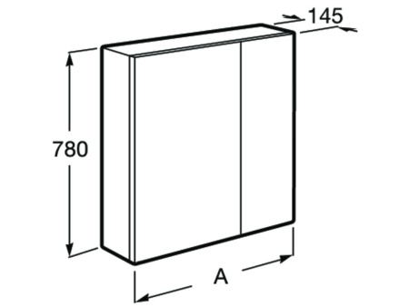 Зеркальный шкаф Roca Ronda 60 белый глянец/антрацит ZRU9302968