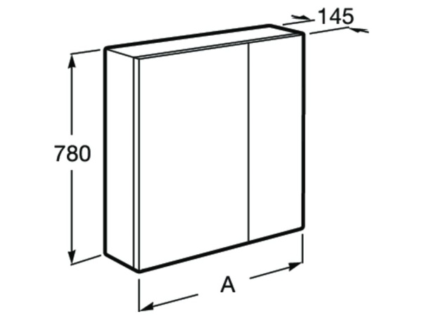 Зеркальный шкаф Roca Ronda 60 белый глянец/антрацит ZRU9302968