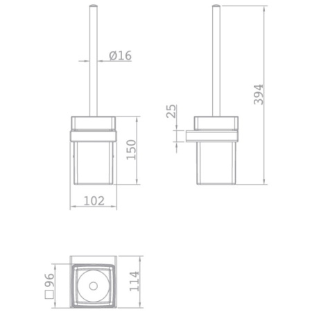 Туалетный ершик Teka Formentera 170850200 хром