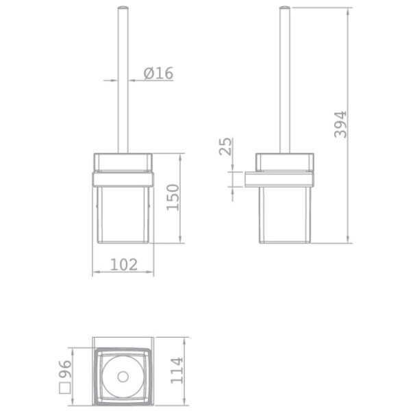 Туалетный ершик Teka Formentera 170850200 хром
