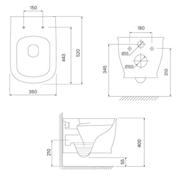 Унитаз подвесной IDDIS Oxford OXFRDSEi25