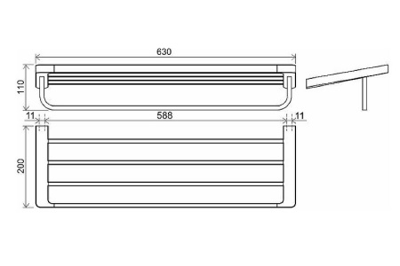 Полка для полотенец Ravak X07P563